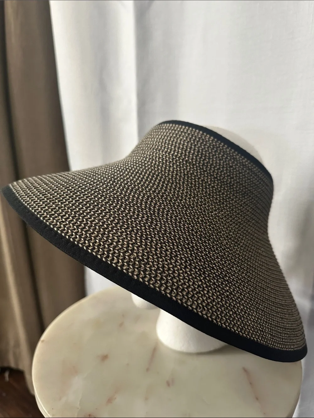 Tickled Pink Wide-Brim Straw Sun Hat